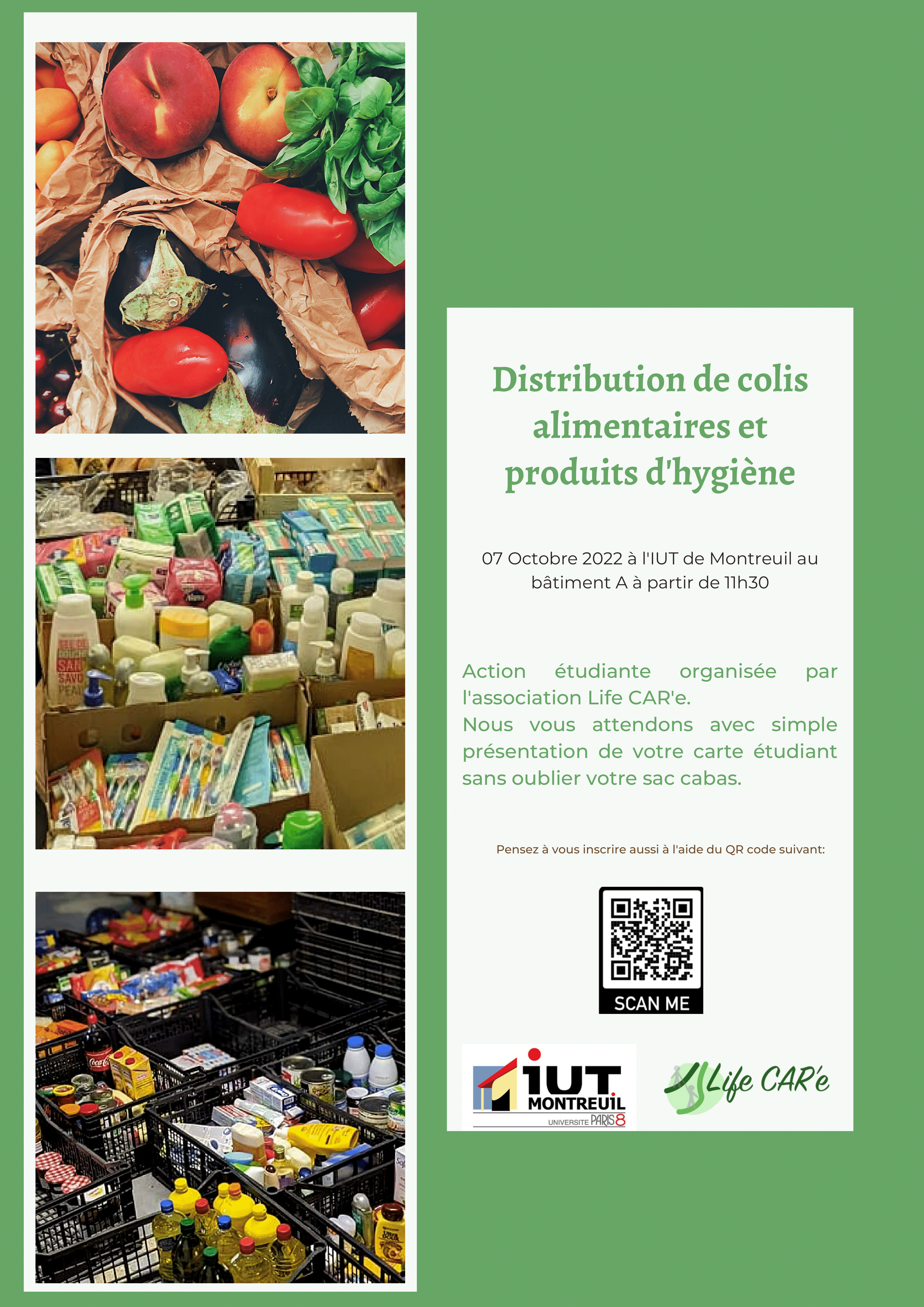 distribution de produits alimentaires et d'hygiène