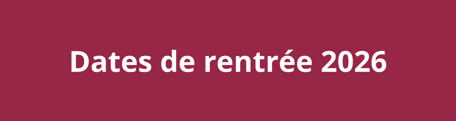Les dates de rentrée